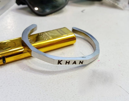 Customize Hexagon curve bangle