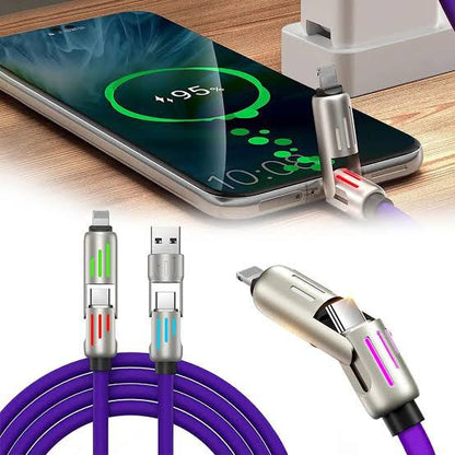 - SuperFast Silicone 4in1 RGB LED Light Metal Premium Connector Cable