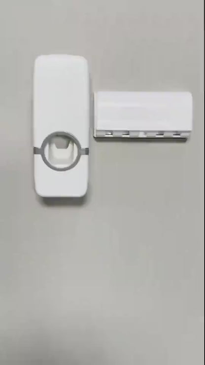 Toothpaste Dispenser & Brush Holder Set Box Pack